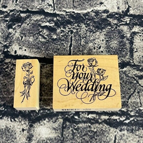 PSX Stamp G1461 C-3071 "For Your Wedding" Rose Scrapbooking Cards - Picture 2 of 10